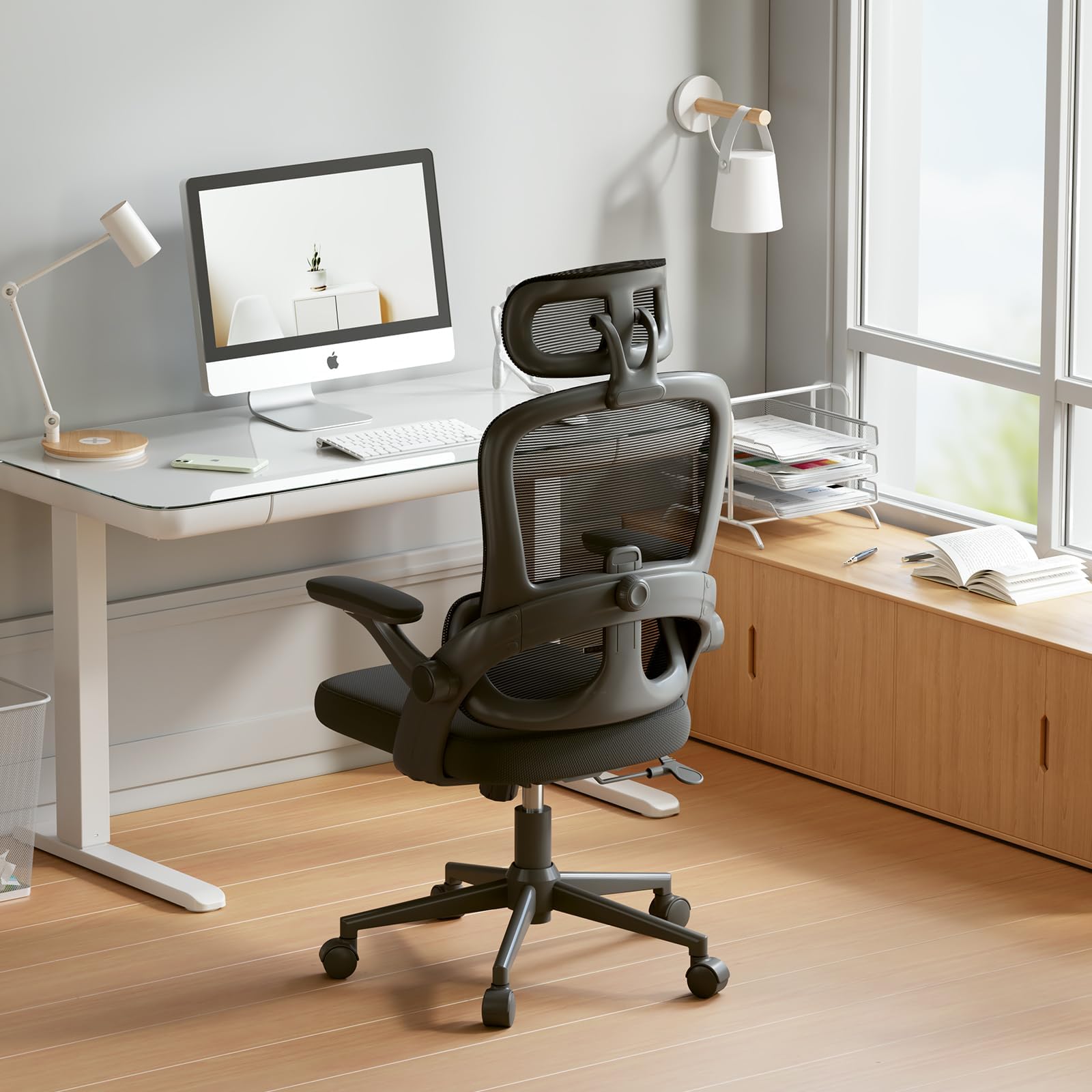 SIHOO M102C Gaming Chair, Ergonomic Office Chair, Computer High Back Chair with Dual Back Design - Individual Lumbar Pillow, 3D Armrests, Adjustable Headrest and Comfortable Thick Cushion (Black)