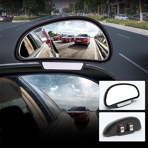 Miniatura 7 de Espejo de punto ciego, espejos retrovisores para automóvil, espejo auxiliar universal para automóvil, vidrio verdadero HD, espejo lateral auxiliar