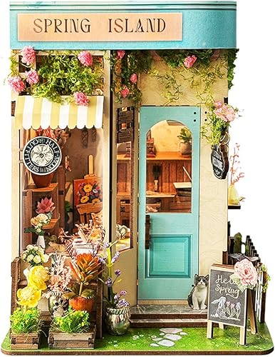 Miniatura 10 de CUTEROOM Kit de rincón de libros para adultos, rompecabezas de madera 3D DIY kit de rincón de libros en miniatura, kit de construcción de casa