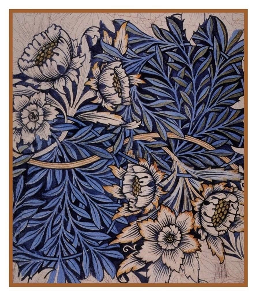 Orenco Originals William Morris Tulips Willows Design Sketch Counted Cross Stitch Pattern