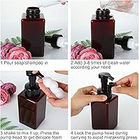 Vista 6 de RHBLME 6 Pack Foaming Soap Dispenser with Pump, 15oz 450ml Refillable Pump Bottle Plastic, Empty Foaming Hand Soap Dispenser, for Storing Shampoo