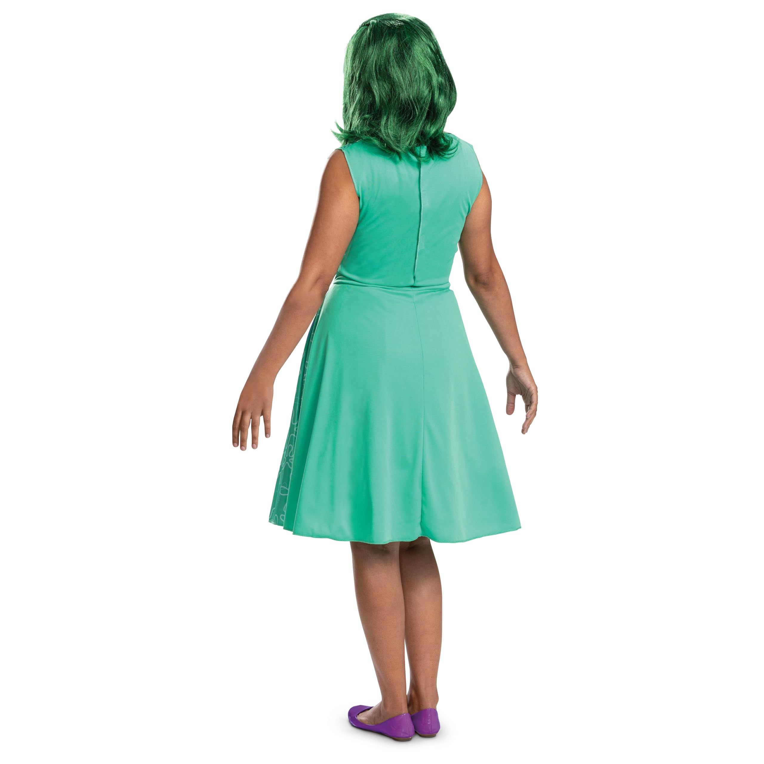 Disguise Disfraz de Disgust Inside Out para adultos, bufanda y peluca oficial de Disney Inside Out Disgust
