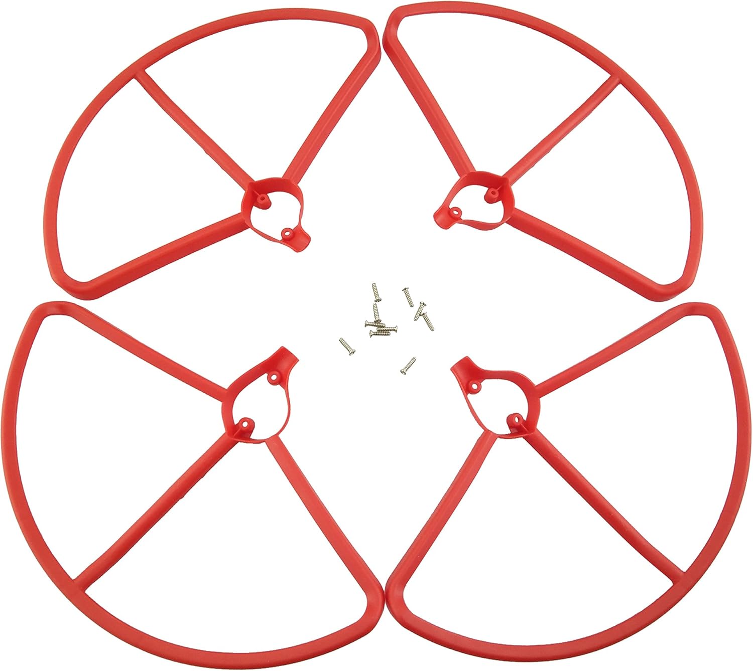 sea jump 4Pcs H501S-24 H501A H501C H501M H501S W H501S pro Protective Cover Frame RC Drone Quadcopter Parts for Hubsan H501S RC Helicopter Spare Parts, Red