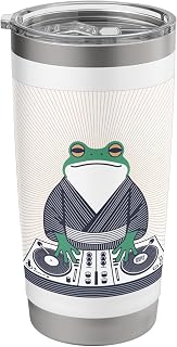Funny Frog DJ Saying Groove Music Meme Humor Musician Party Stainless Steel Insulated Tumbler