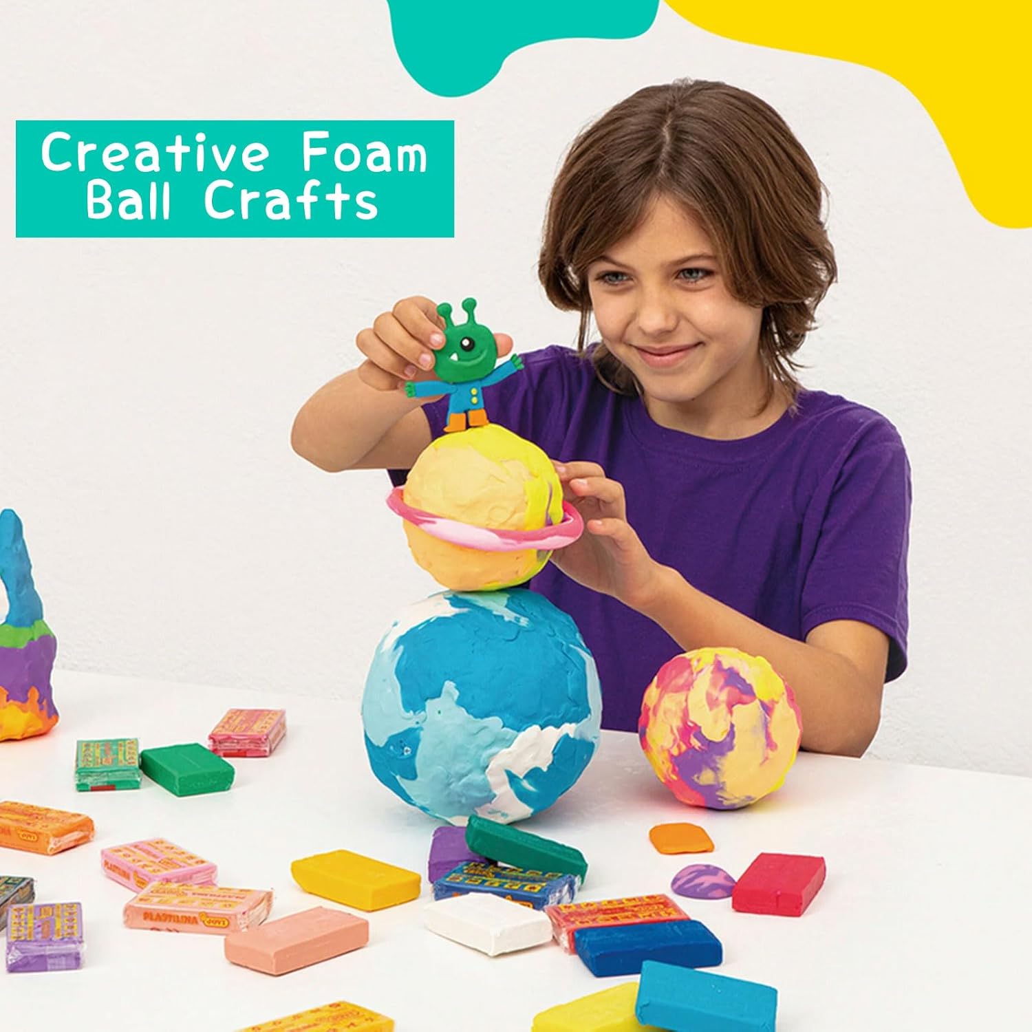 CCINEE 6PCS 6 Inch White Foam Balls Polystyrene Craft Balls Foam Balls for Art, Craft, Household, School Projects and Christmas Easter Party Decorations Supply