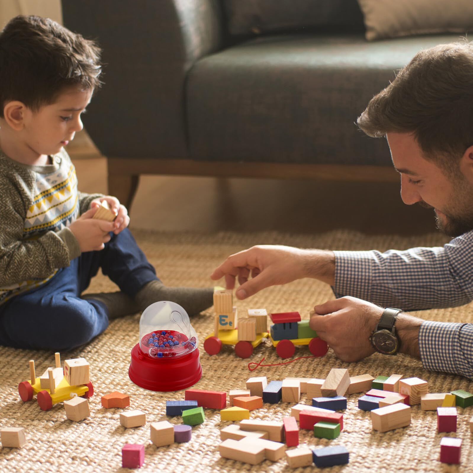 ERINGOGO Máquina Eléctrica de Lotería para Selector de Números con Bolas de Plástico Juego de Mesa para Fiestas Familiares Juguete Multifuncional para Entretenimiento Infantil