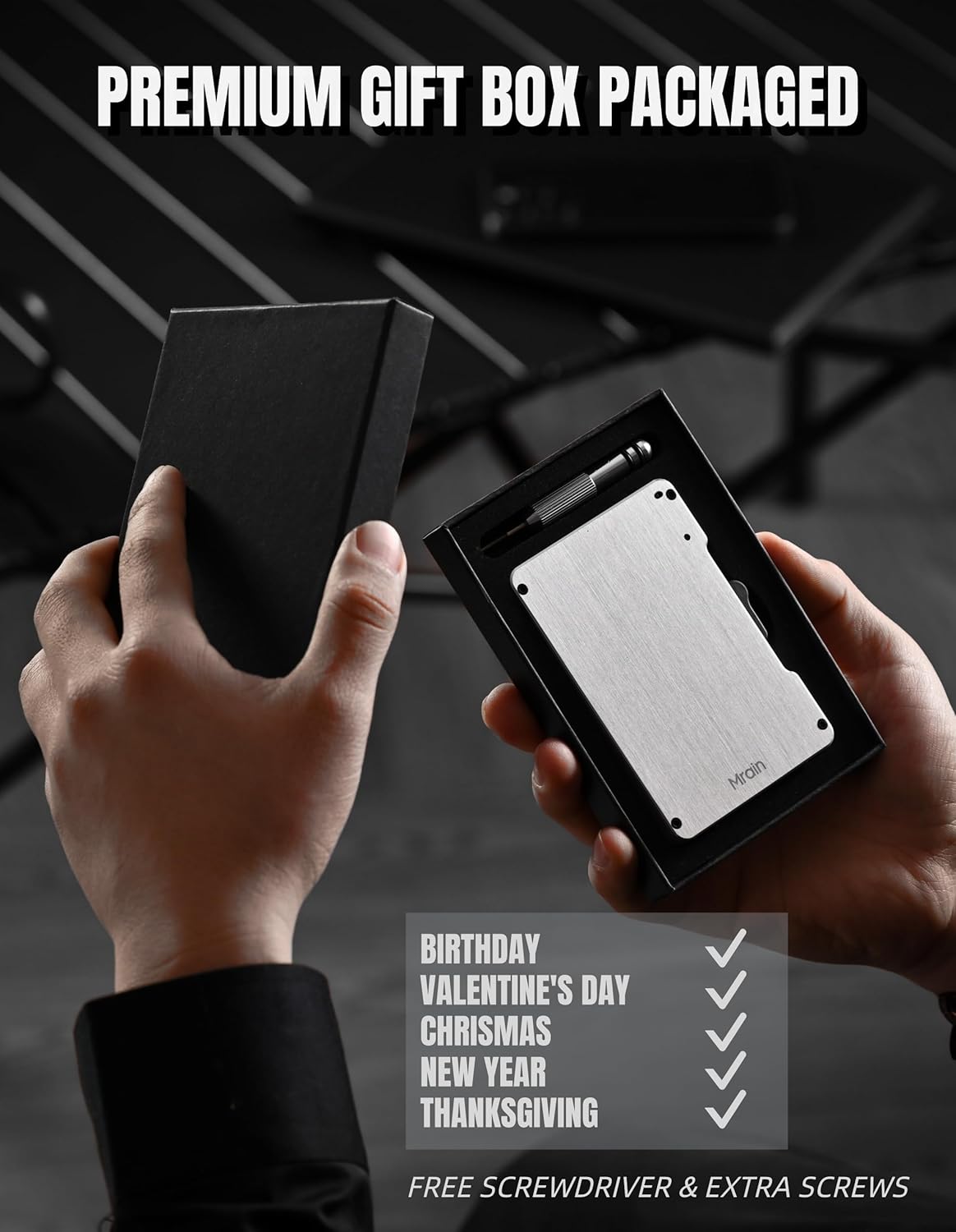 Slim Metal Wallet For Men, Aluminum Wallet With Money Clip, Minimalist Rfid Credit Card Holder, Mens Slim Pop Up Wallet, Gifts for Him (Brushed Silver) - Image 6