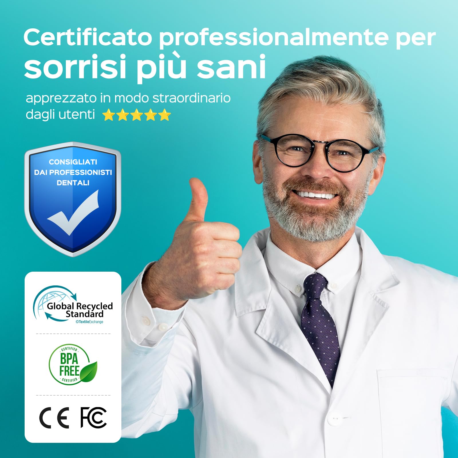 COSLUS C20 Idropulsore Dentale Portatile Senza Fili, 300 ML Irrigatore Idropulsore Ricaricabile Foppio Flusso Impermeabile IPX7 Water Orale Flosser Pulizia Denti Ideale per Viaggi a Casa Nero