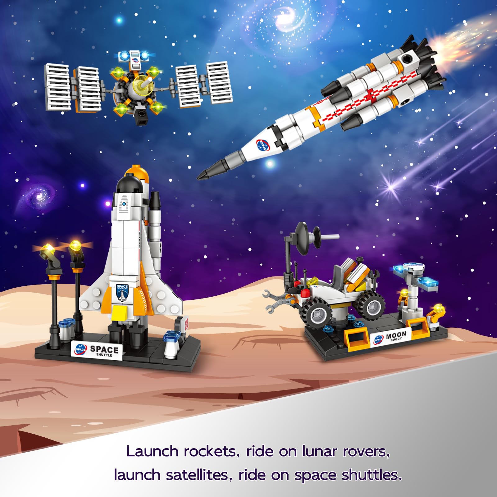 Amazon.co.jp: 宇宙探査シャトルおもちゃ レゴスペースに対応 宇宙船