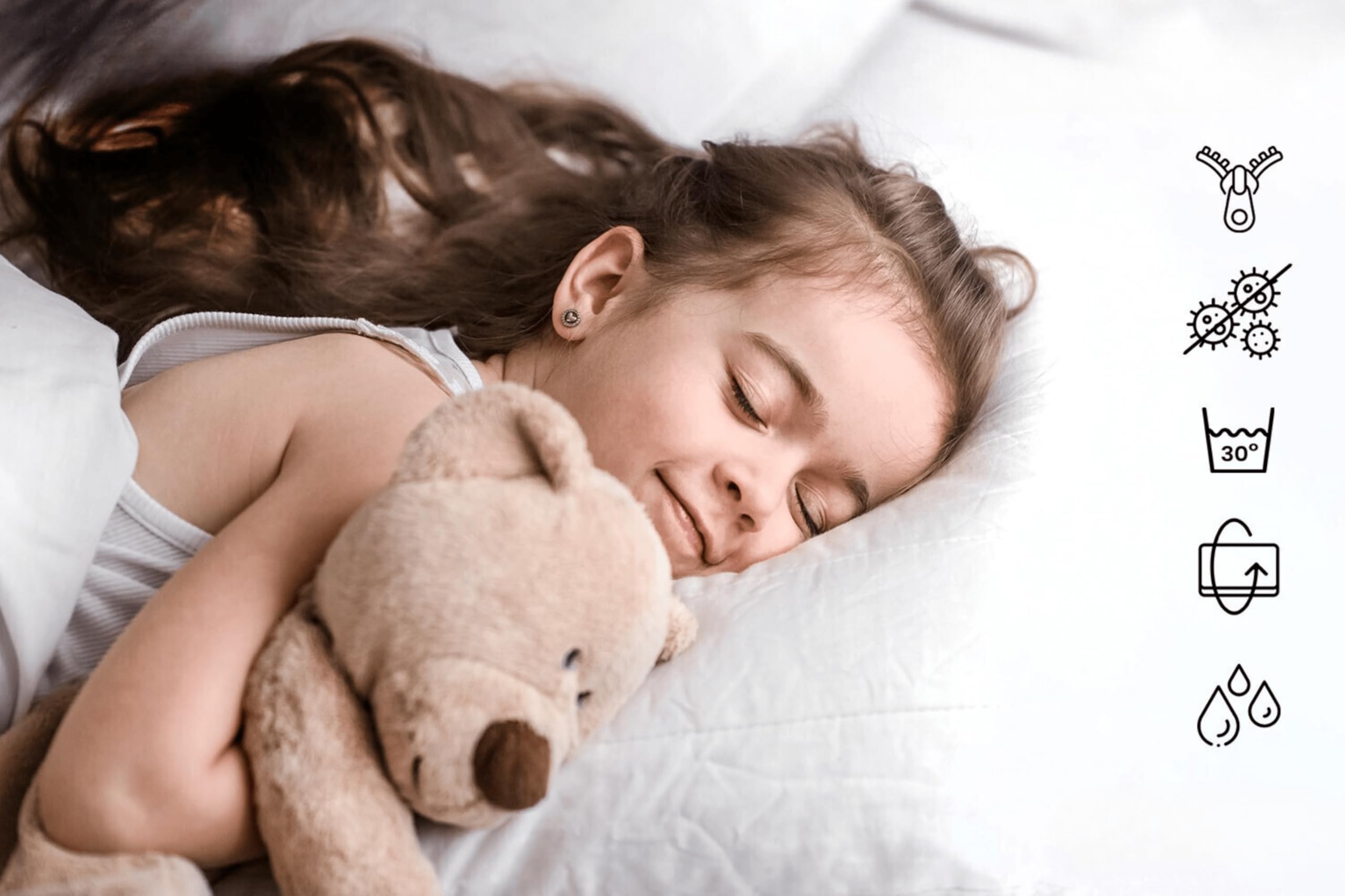 KOBI Lit d'enfant Max 70x140 Rail, Cadre, Blanc, Classique, pour Chambre d'enfant, Fille, garçon, Set Complet pour Chambre d'enfant