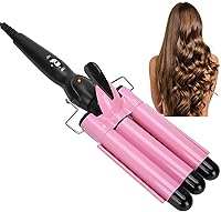 Vista 8 de Varita rizadora de pelo, rizador de pelo, rizador de pelo de triple tubo, varita de rizador de cabello de 2 temperaturas, turmalina, herramienta