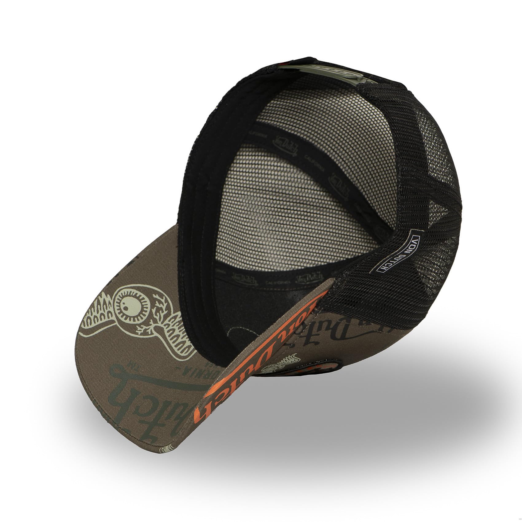 Von Dutch Czapka męska i damska, regulowana czapka typu trucker z zatrzaskiem