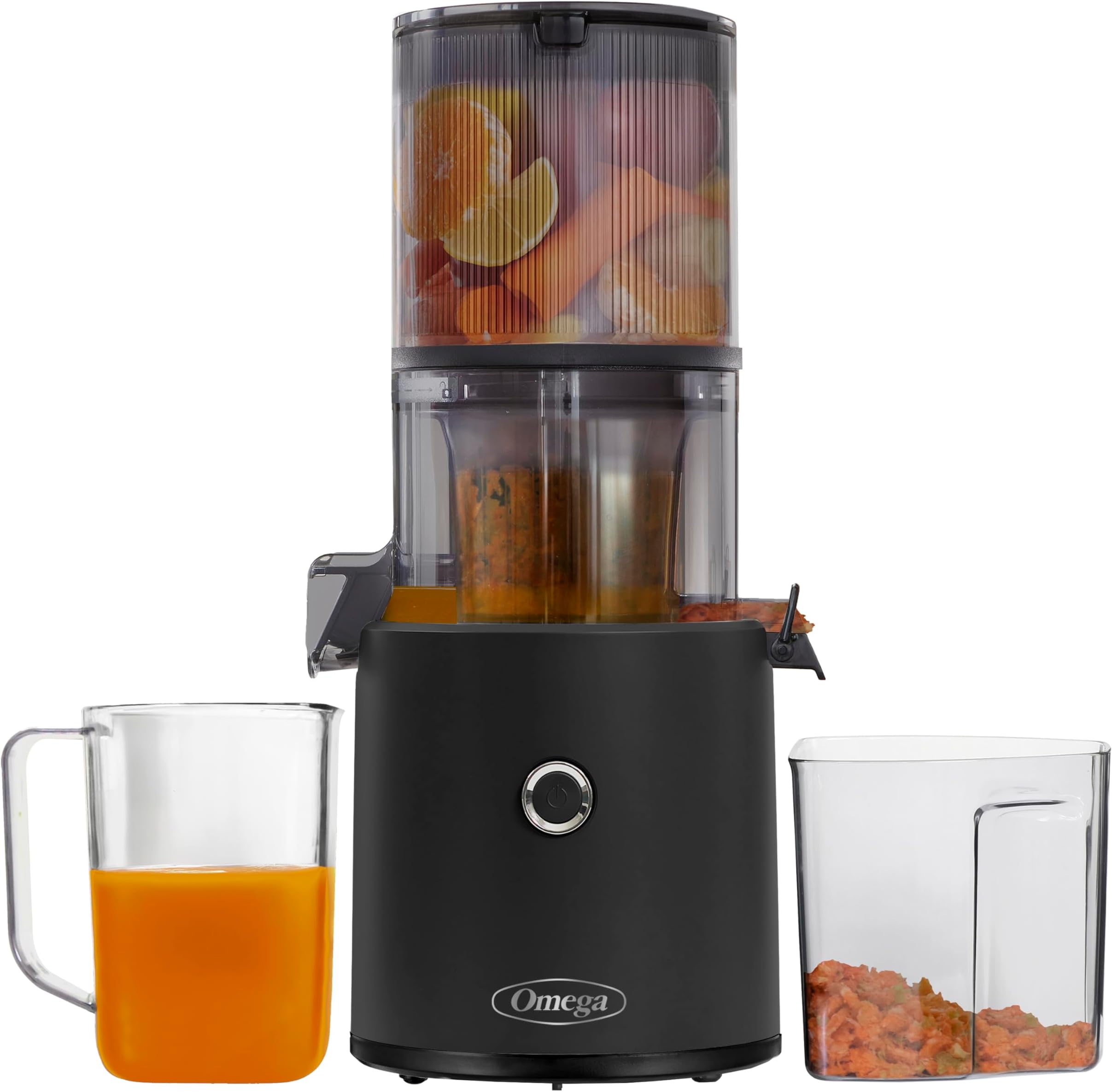 Omega Effortless Batch Cold Press Juicer - Hands Free Vegetable and Fruit Masticating Juicer Machine with 68-oz. capacity, Extra Large Hopper No-Prep whole recipe juicing, Easy Clean, 150-Watts, Black