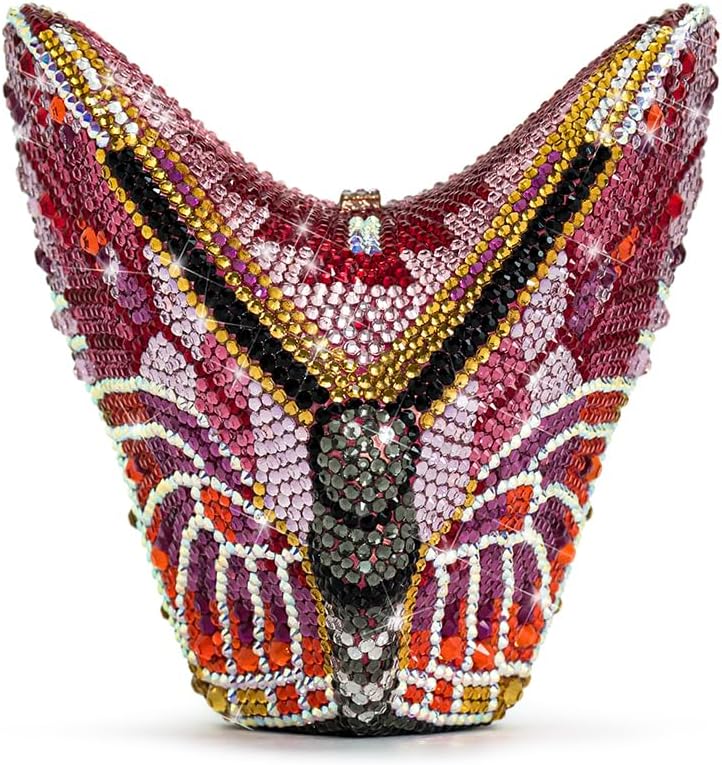 JW PEI Women's Paisley Crystal Butterfly Clutch - Image 7