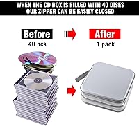 Vista 22 de Funda para CD, soporte para cartera de DVD, funda para CD/DVD, 40 discos, bolsa resistente, carpeta de almacenamiento, álbum (puple)