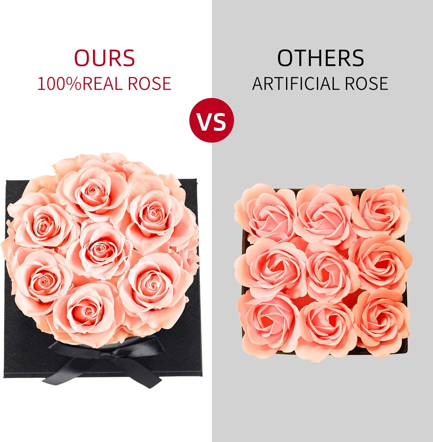 Preserved Roses in a Box - Forever Flowers, Immortal Roses, Eternal Rose Preserved Flowers for Delivery Prime Mothers Day Gifts for Mom - Champagne Rose - Image 3