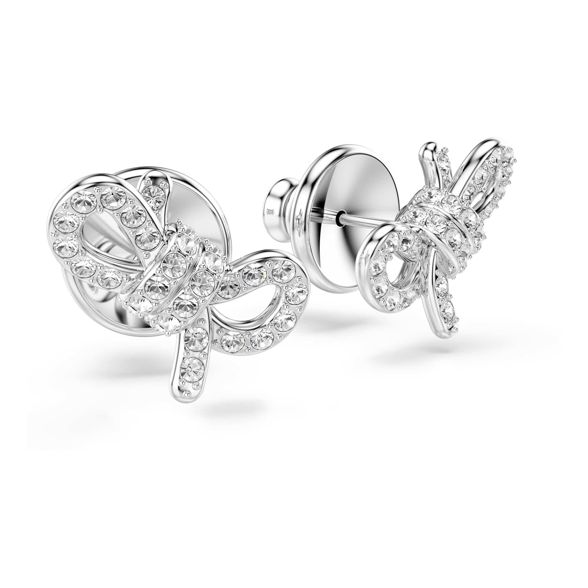 Swarovski Lifelong Collezione, Pavé, Fiocco, Bianco, Placcato rodio