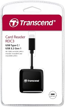 Transcend USB Type-C SD Card Reader for iPhone15 16/iPad/Mac, Android/Tablet/Laptop/Windows/PC/Computer, 2 in 1 Dual Slot Memory/Micro SD Card Reader Supports SD/Micro SD/SDHC/SDXC with Type C Device
