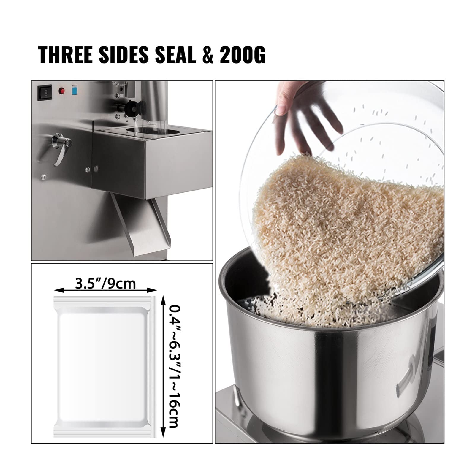 Máquina de llenado de polvo 1-3000g Relleno de pesaje de embalaje de polvo de partículas completamente automático for la industria de materiales secos y móviles Resistente y duradero(1-200 g)