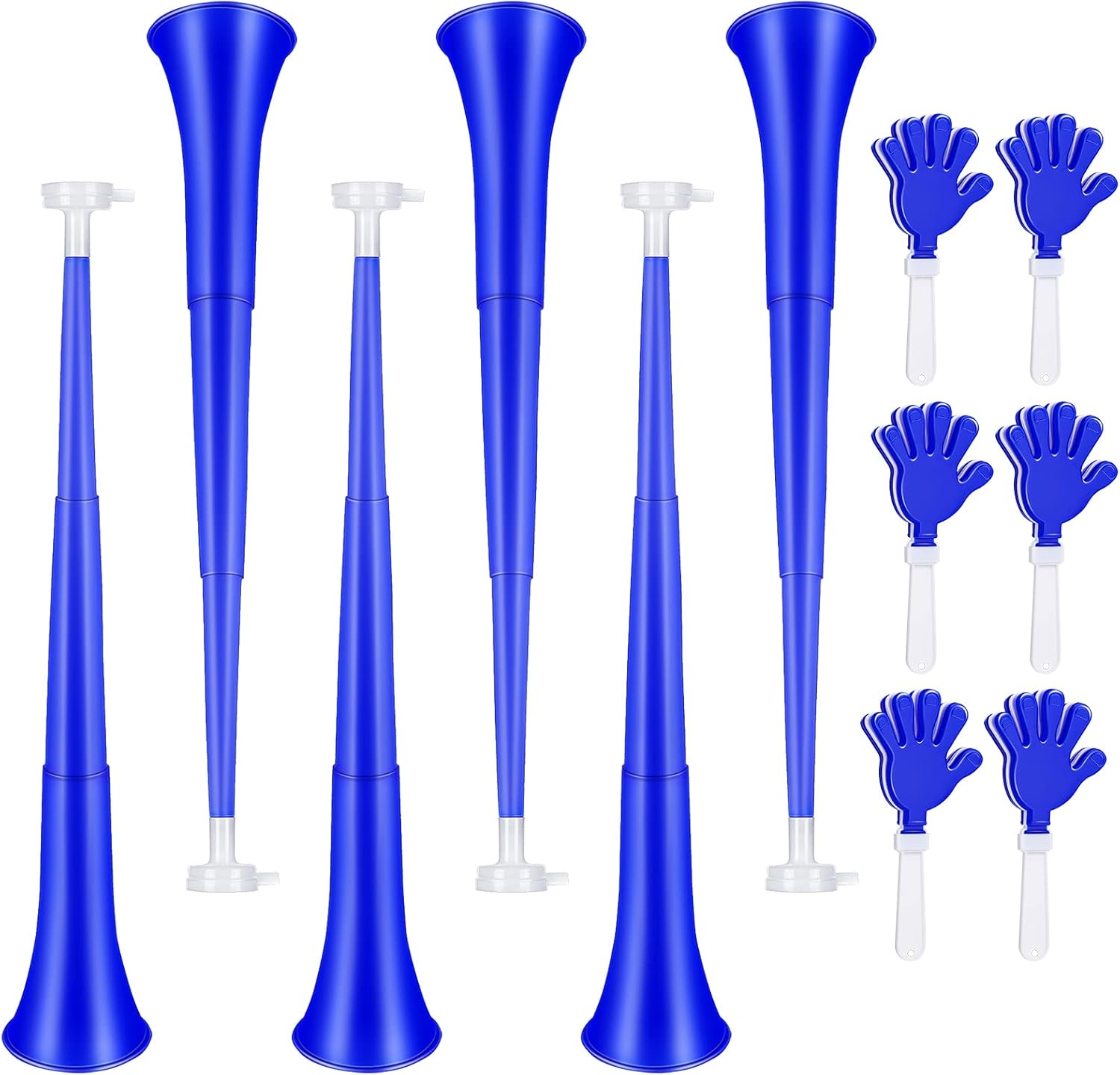 Sotiff 12 Pcs Collapsible Stadium Horn and Hand Clappers 24