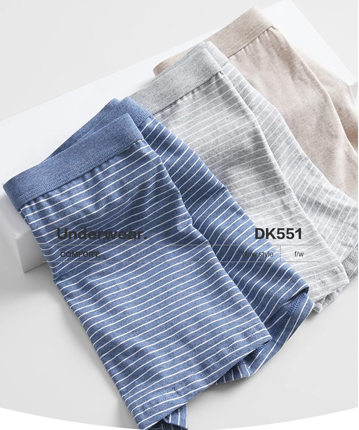 メンズ下着 メンズボクサーブリーフ、3ピースコットンミッドウエスト下着、快適で通気性 (Color : Style2, Size :