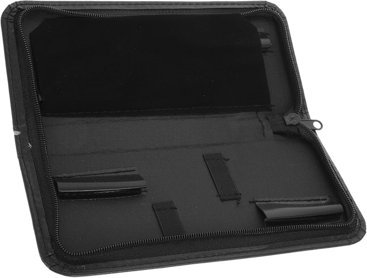 Professional Hairstylist Scissors Bag with Multiple Compartments, Wearresistant Fabric and Artificial Leather, Multifunctional Storage Pouch for Hairdressers On-the-go Use