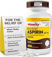 Vista 1 de Time-Cap-Labs - 300 unidades de aspirina de fuerza regular de 325 mg para adultos, en comparación con Bayer, tabletas de aspirina de fuerza regular