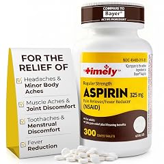 TIME-Cap-Labs 300 Count Regular Strength Aspirin 325mg for Adults - Compared to Bayer - Coated Regular Strength Aspirin