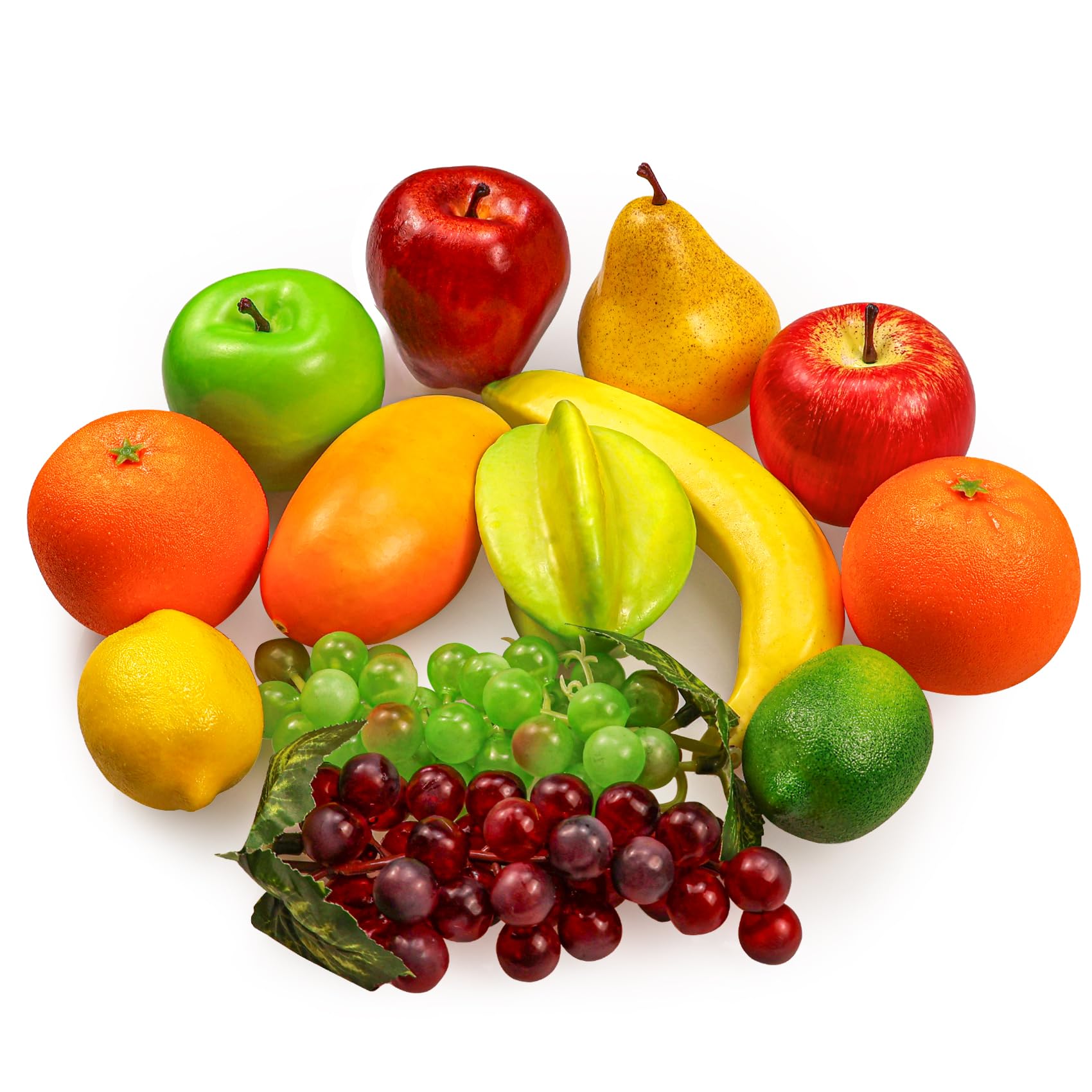 13 Piezas Juego De Frutas Artificiales, Mezcla De Frutas Falsas Para Decoración Del Hogar, Juego De Frutas De Simulación Para Decoración De Fiestas Navideñas, Modelo De Fruta Falsa Para De Fotos