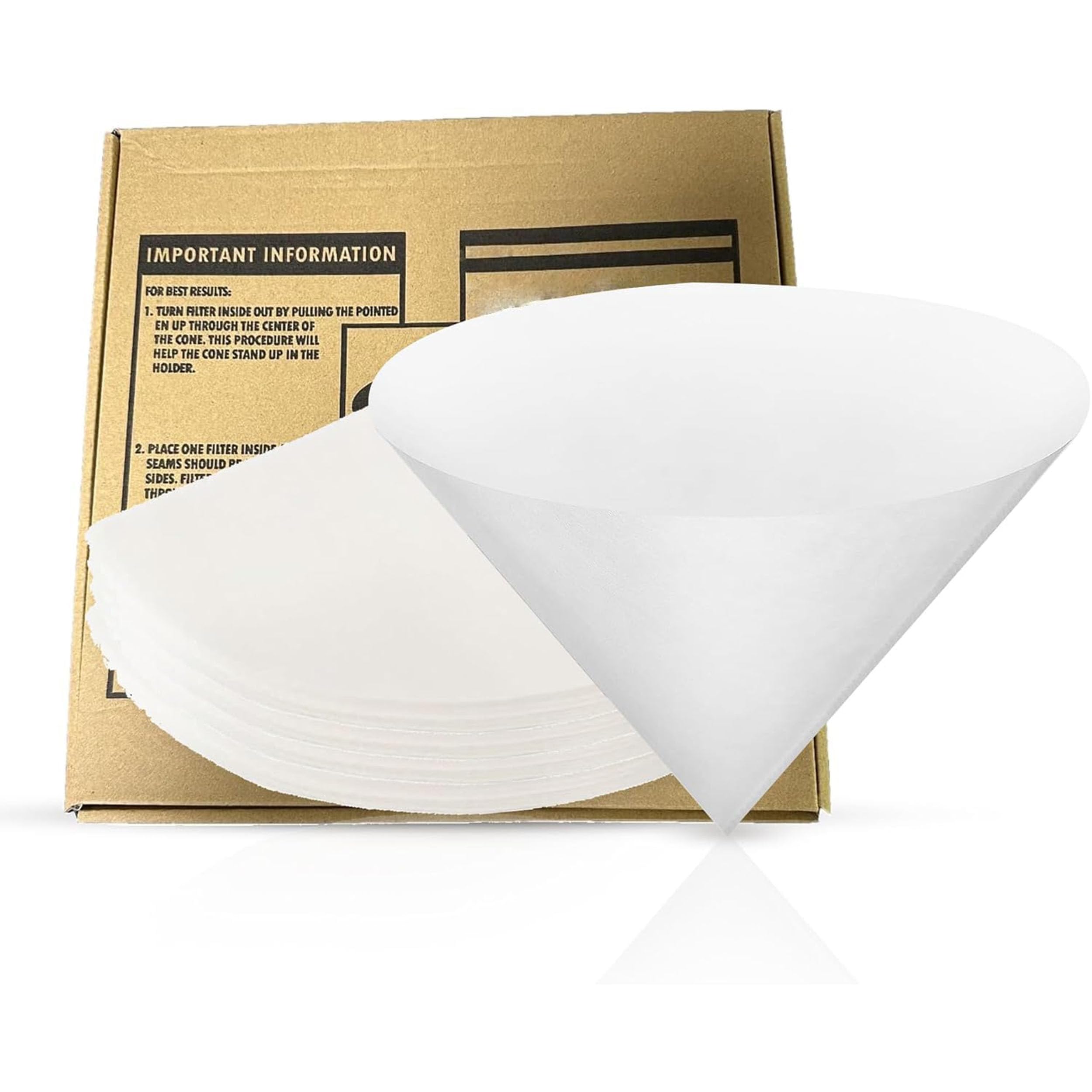Abbey 50 Deep Fat Fryer Cooking Oil Filter Paper – Non Woven Commercial Kitchen Cooking Oil Cone Filter Paper Enhance Taste – Disposable Filter Paper for Restaurants, Cafes, Hotels - 25.4x25.4x25.4cm