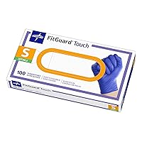 Vista 10 de Medline FITGUARD Touch - Guantes de nitrilo para examen, 100 unidades, grandes, sin polvo, desechables, no hechos con látex de goma natural