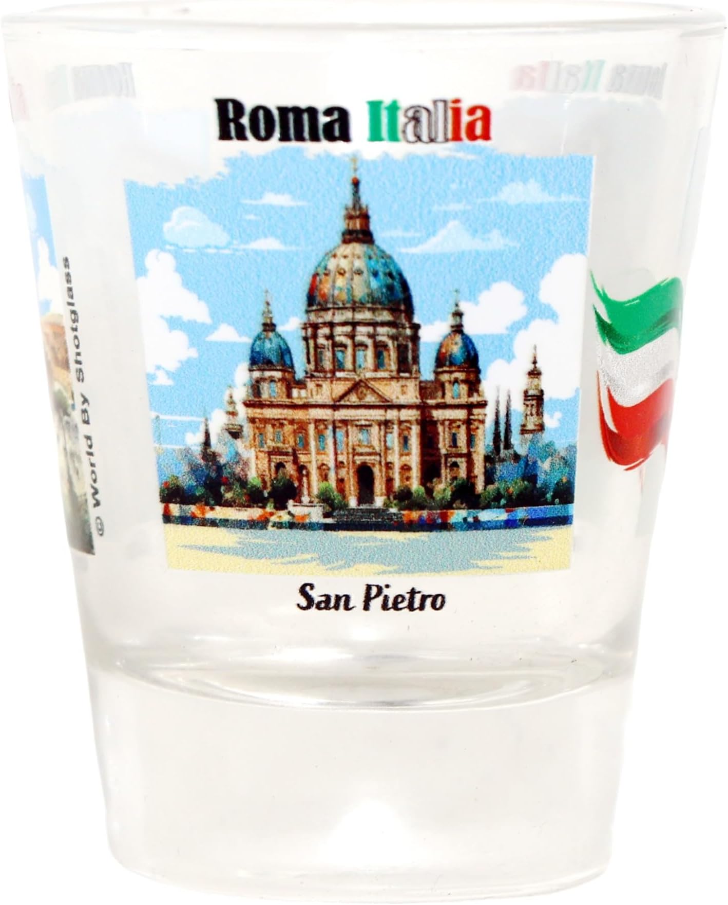 Rome Italy Landmarks and Icons Collage Shot Glass