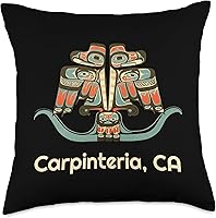 Vista 1 de Carpinteria Native American California Thunderbird Carpinteria California Thunderbird NW Native American Throw Pillow, 18x18, Multicolor
