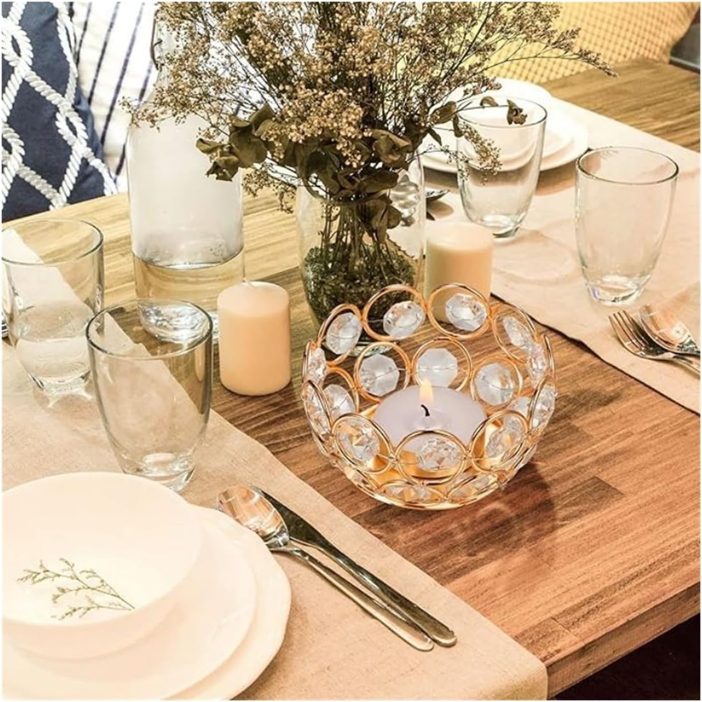 Scented Candle Holders for bathrooms, bedrooms, Bedside Tables, Hotels, Restaurants, and KTVs(Goldcrystalcandleware)