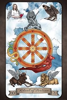 Laminated Wheel of Fortune Tarot Card by Brigid Ashwood Luminous Tarot Deck Major Arcana Witchy Decor New Age Diversity Poster Dry Erase Sign 16x24