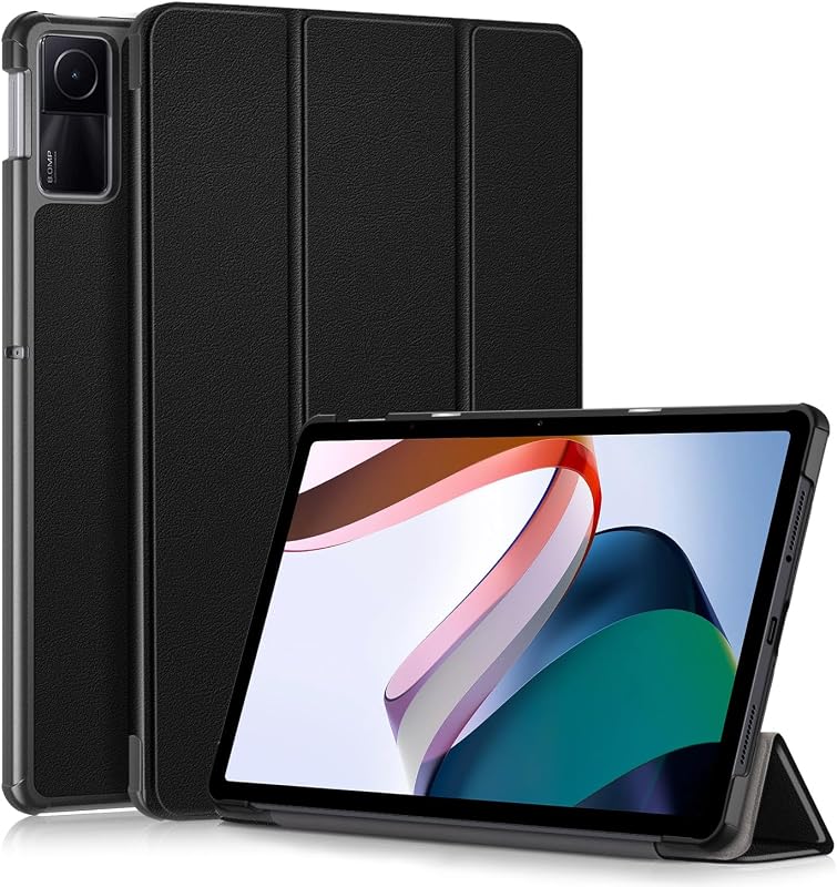 Gylint Funda para Xiaomi Redmi Pad SE 11" 2023, Ultra Delgada PU Cuero Plegable Folio Stand Smart Cover con Auto Sleep/Wake, Funda Protectora Delgada para Tableta - Negro
