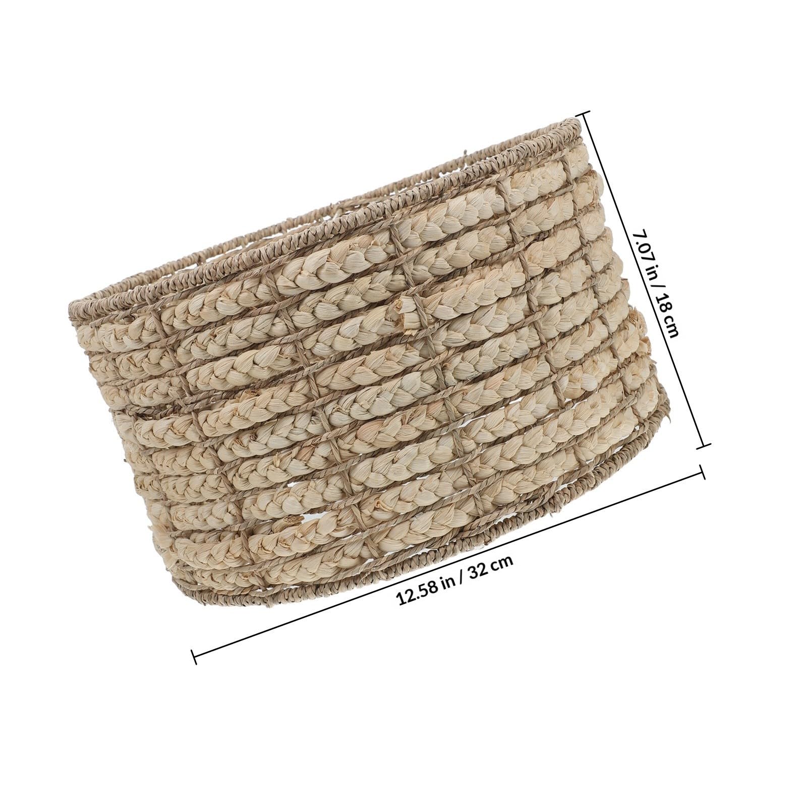 Paralume in Alga Marina e Ferro, Beige, Luce Soffusa, Stile Rustico Naturale, per Casa e Soggiorno, per Lampada a Sospensione e Decorazione Sala da Pranzo