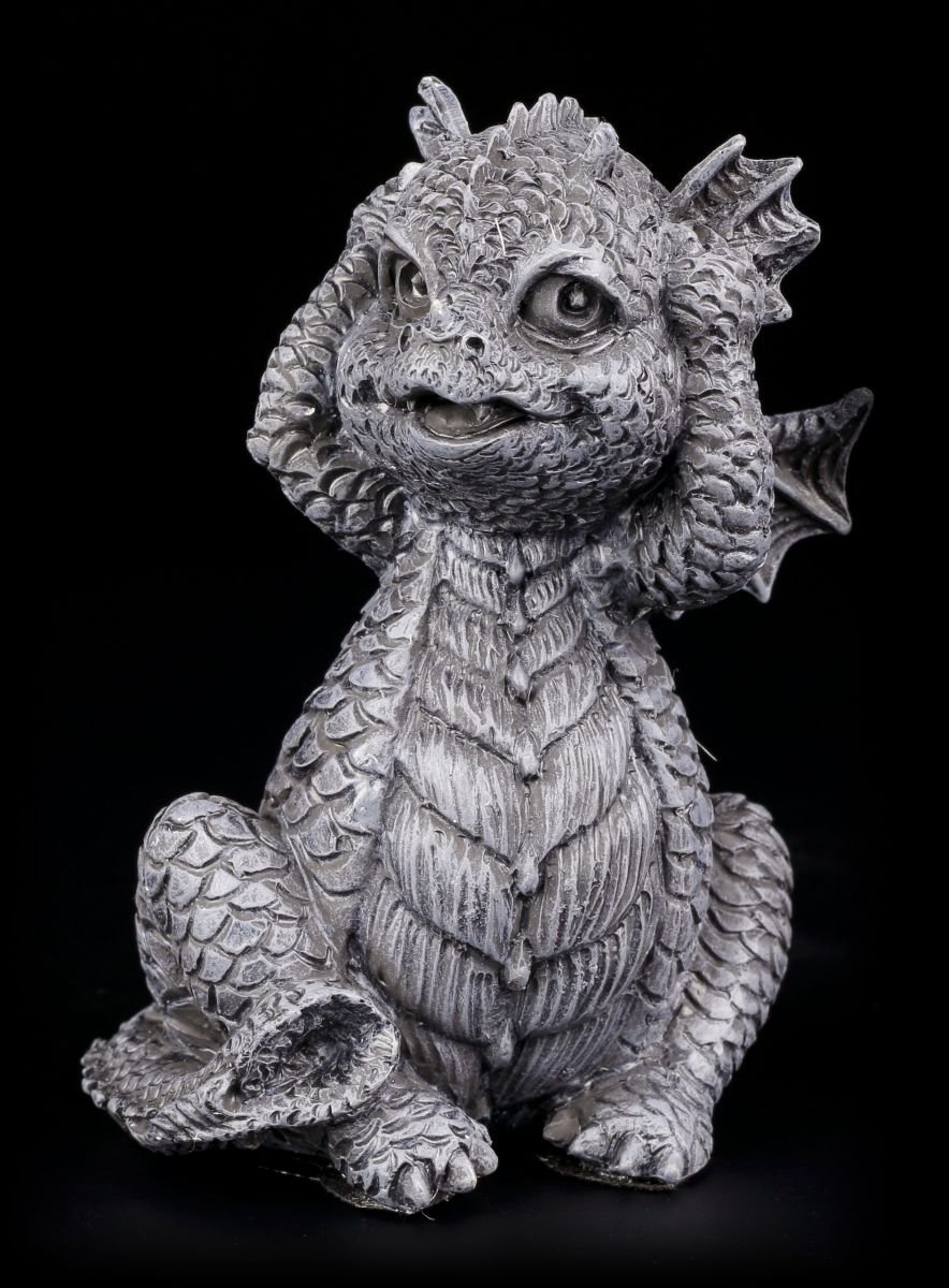 Niedliche Drachen Figuren 3er Set - Nichts böses sehen hören sprechen - Deko