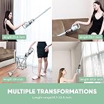 KEROMEE Corded Stick Vacuum Cleaner, 14kpa Powerful Suction Handheld Vacuum Cleaner with Crevice Tool, Small Vacuum Cleaner for Hardwood Floor Pet Hair Staircases Sofa Window