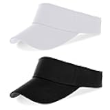 2 Pcs Visors for Women Men Sports Sun Visor Hats Cotton Tennis Golf Visor Hat UV Protection Summer Beach Baseball Cap