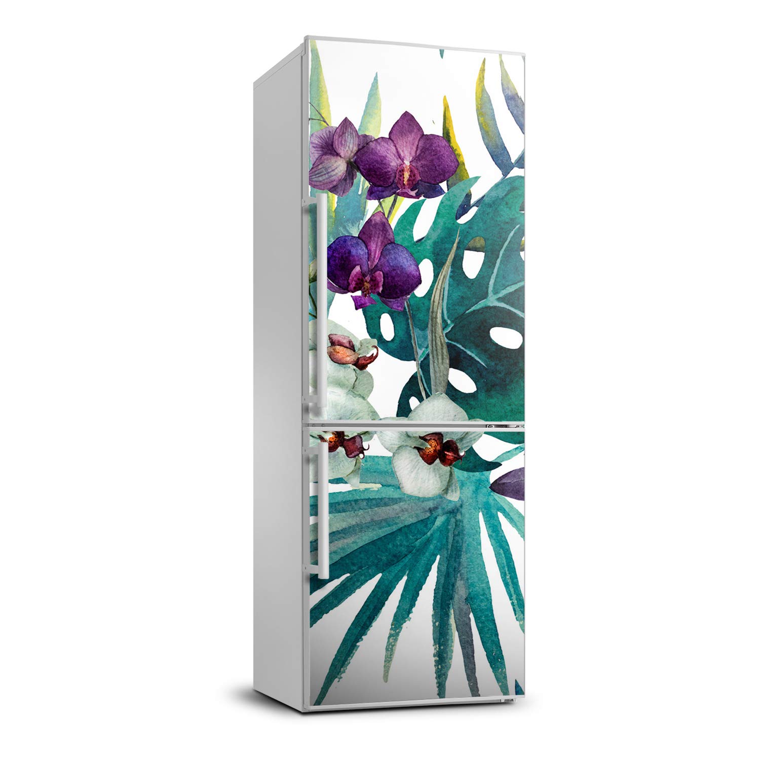 Vinilo adhesivo de nevera 70x190 cm con motivos hawaianos para cocina