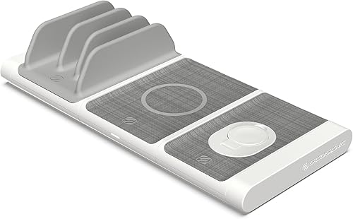 Scosche BLKIT1WT BaseLynx Sistema de carga modular incluye una estación de carga inalámbrica certificada por Qi, cargador de Apple Watch y una