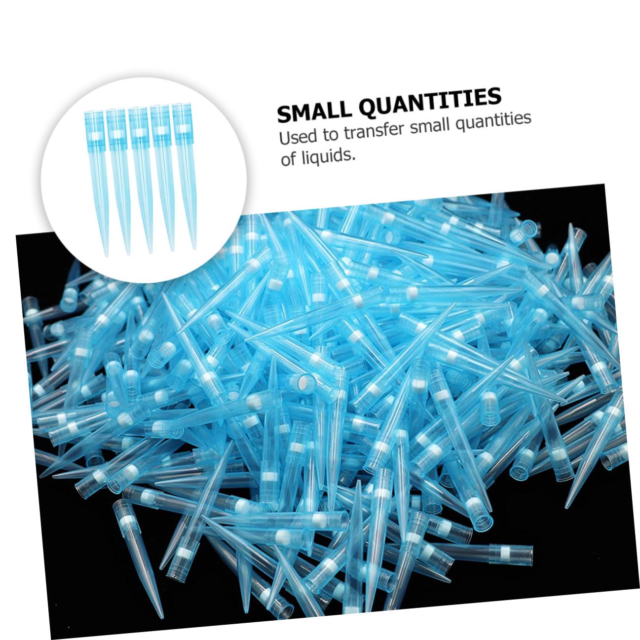 GARVALON 500pcs Disposable 1ml Universal Pipette Tips with Filter, Scientific Pipettor Tips for Laboratory Experiments and Liquid Handling