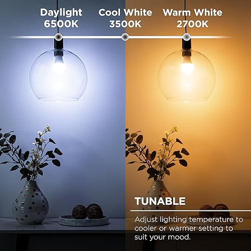 Miniatura 8 de Merkury Smart Bombillas inteligentes LED de color y blancas compatibles con Alexa y Google Home (paquete de 6)