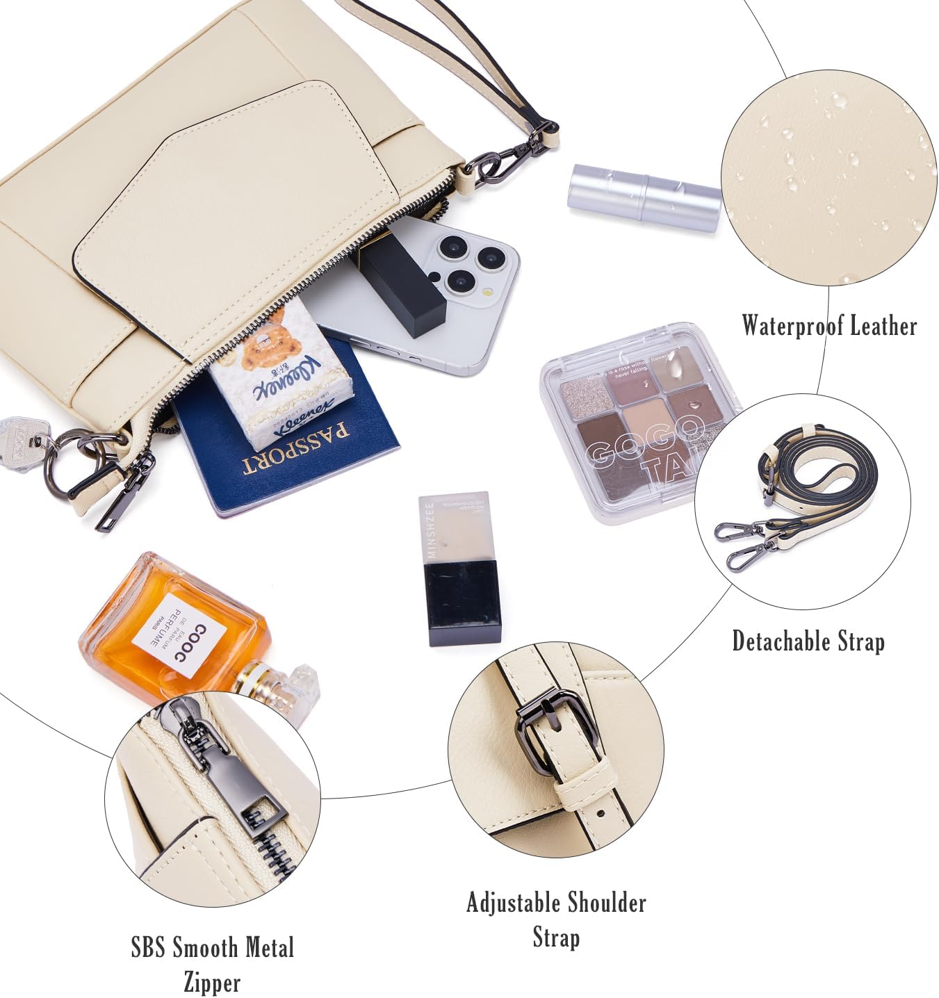 Small Crossbody Bags for Women, Cell Phone Bag Mini Over Wristlets Handbag Wallet Purse with Card Slots - Image 4