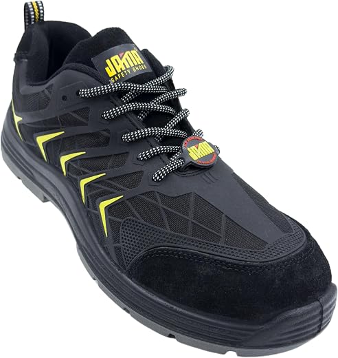 Jama Safety Shoe JF002 with Special Water Resistant KPU Upper | 200J Steel Toe Cap, Heat &amp; Oil Resistant, DD-PU Sole with ...