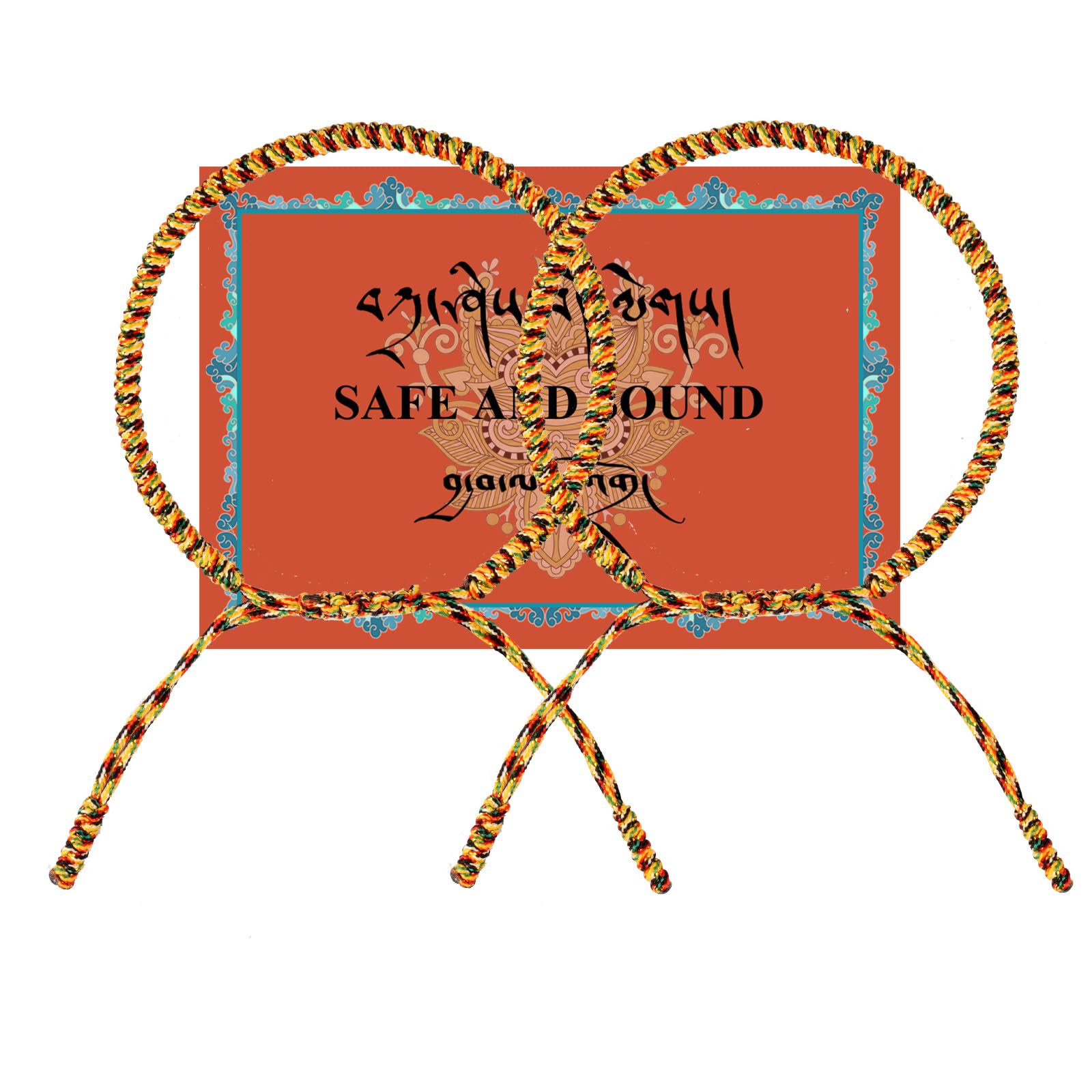 FonrroniAuthentic Tibetan Monks Handmade Buddhism Knot Lucky Rope, Dorje Knot Protection Bracelet with a Talisman, Traditional Braided Tie Thread Bracelet for Men and Women