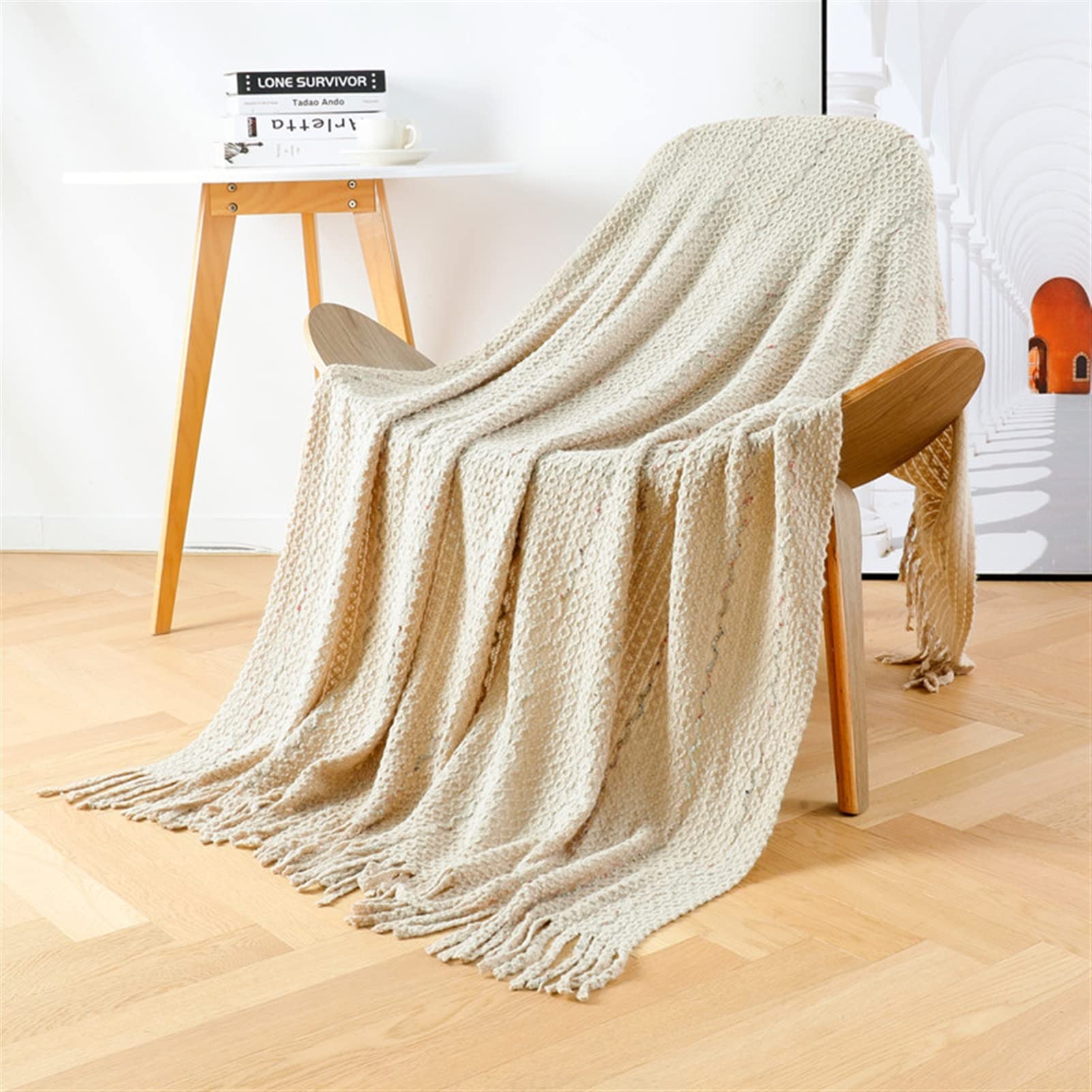 Couverture de lit souple en tricot nordique jeté de canapé haut de gamme 130x200