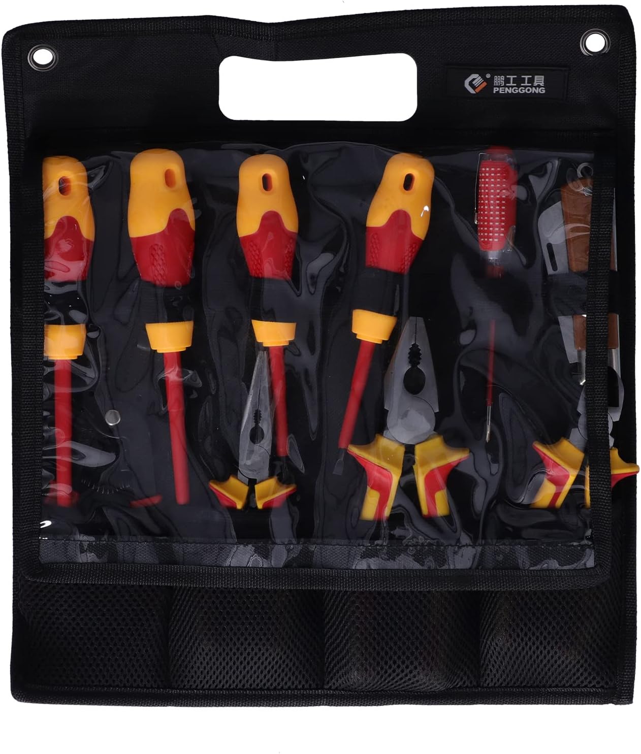 Insulated Electrician Screwdriver Set, 10 Pcs Electrician Tool Set, Insulated Electrician Tool Set with Slotted Head Tip Electrician, Screwdrivers