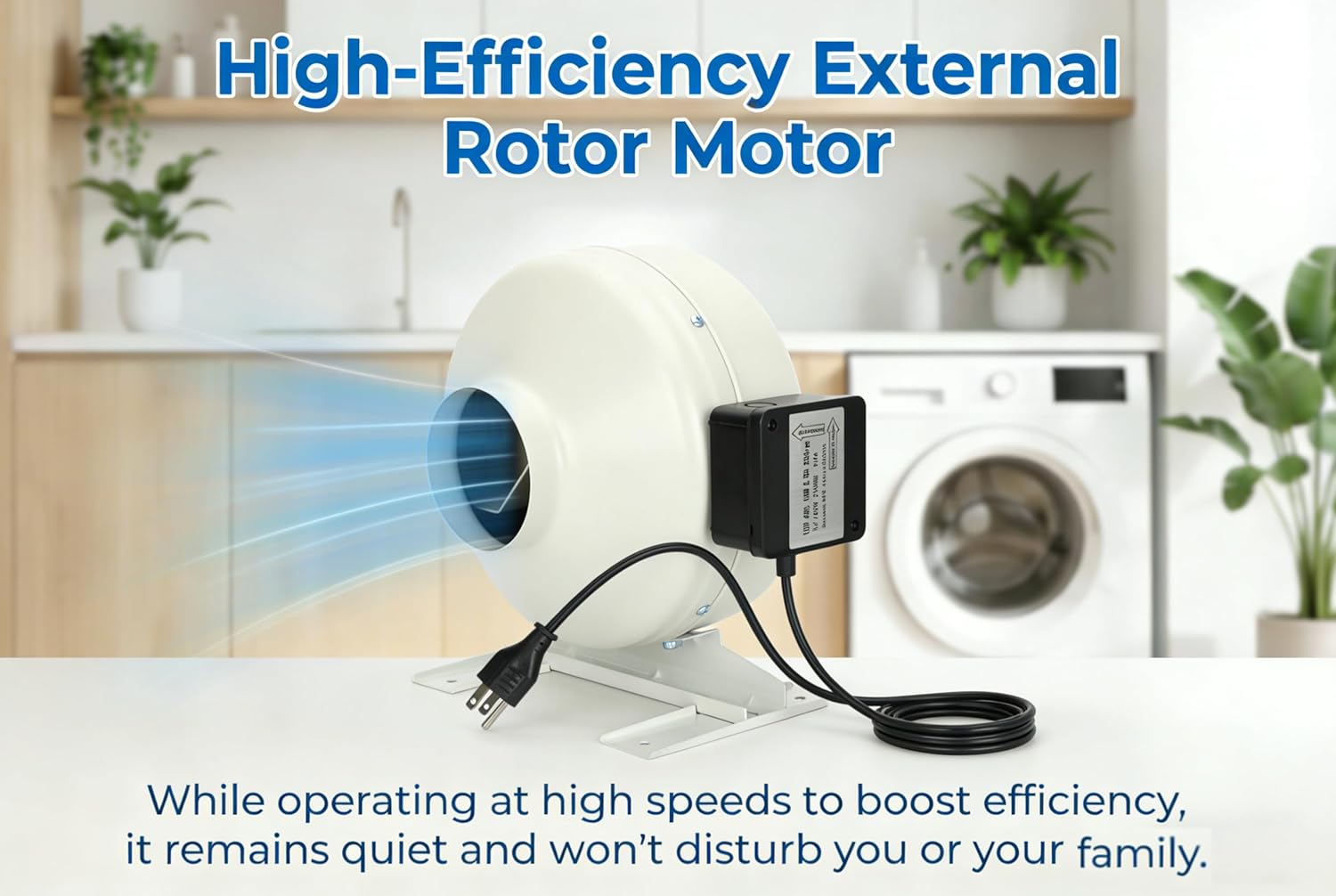 M-4DBT Automatic Dryer Vent Booster Fan, 4 Inch Dryer Booster Exhaust Fan, 200 CFM Dryer Exhaust Fan, Pressure-Switch Auto-On, Quiet Operation, Reduces Drying Time, Dryer Booster Fan for All Brands